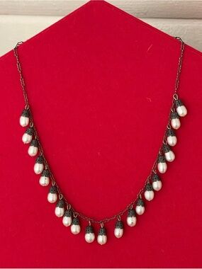 Vintage Liz Palacios necklace silver tone.